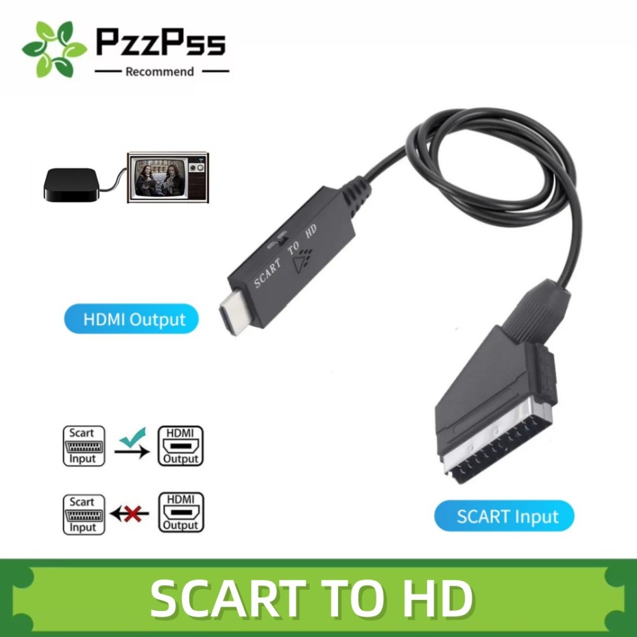 Scart To Hdmi - ตัวแปลง 1M Scart เป็น HDMI รองรับ