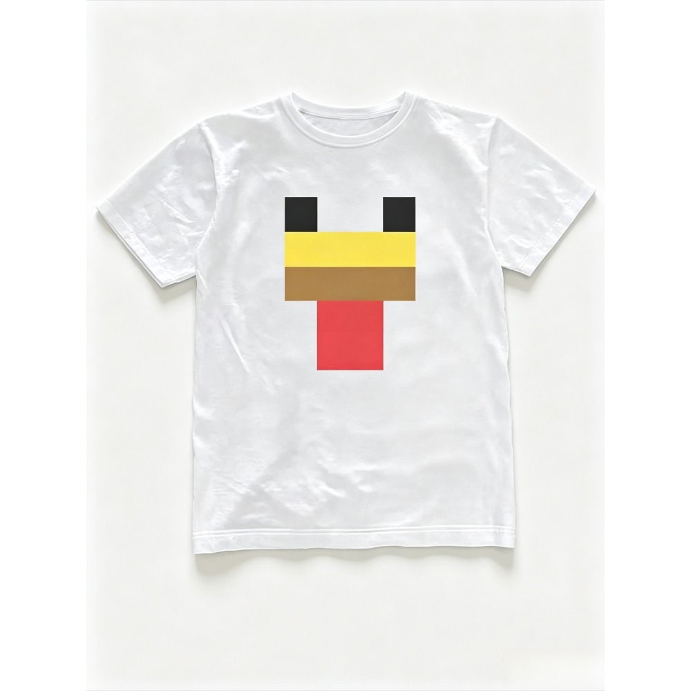 Retro Gaming T Shirt - เสื้อยืดผู้ชายลายกราฟิกหน้าไก่แบบมินิมอล สไตล์วินเทจ การ์ตูนเกม ลำลอง ทรงหลวม แขนสั้น