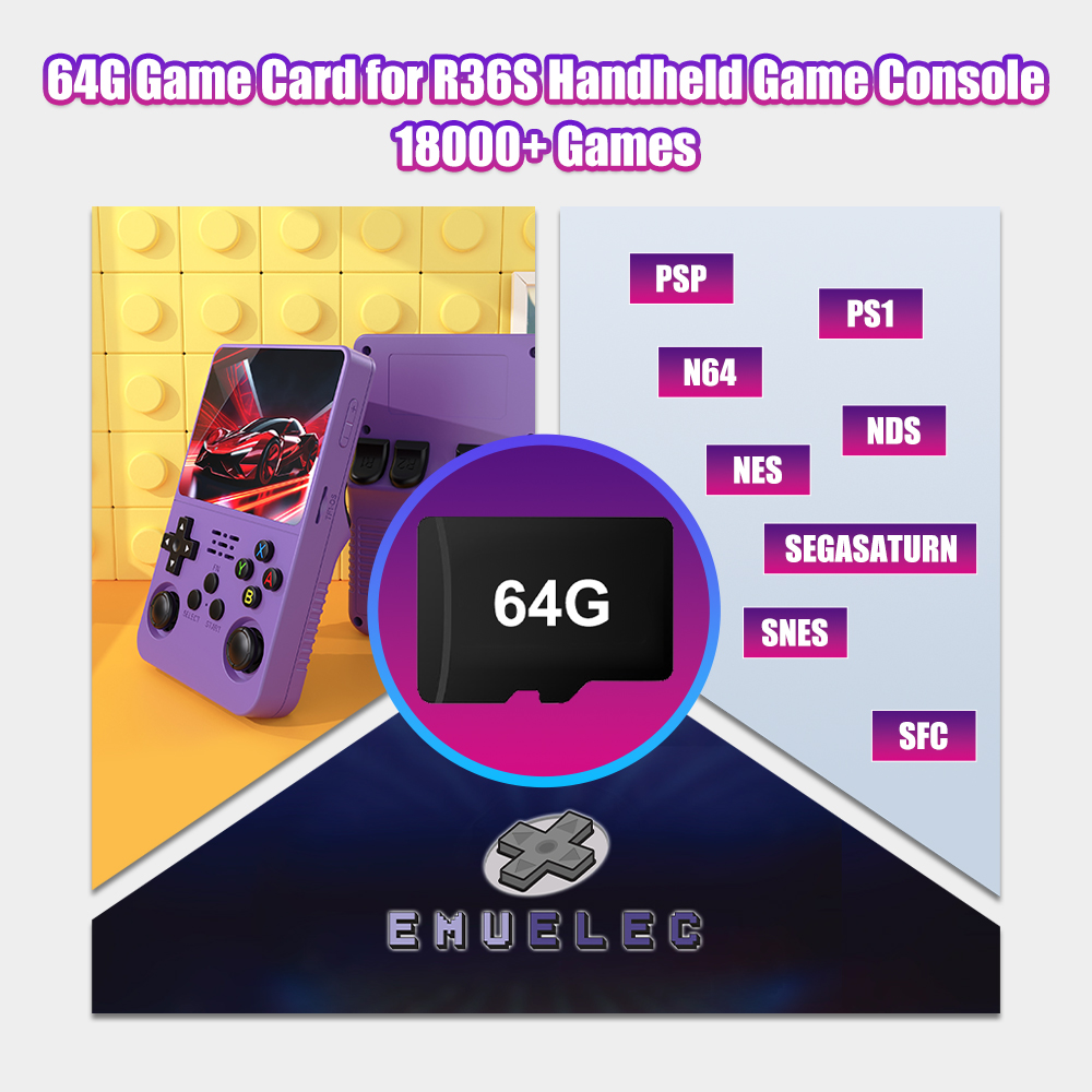 Retro Gaming N64 - 64G เกม TF Card สําหรับ R36S