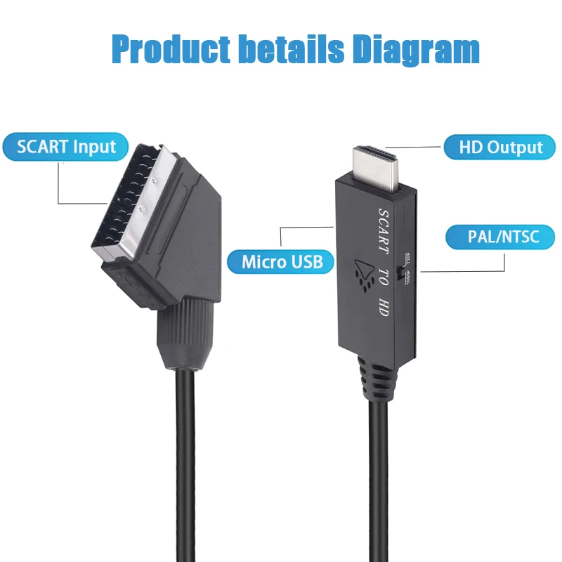 ตัวแปลงสัญญาณ SCART เป็น HDMI  - Scart To Hdmi บทวิจารณ์และราคา