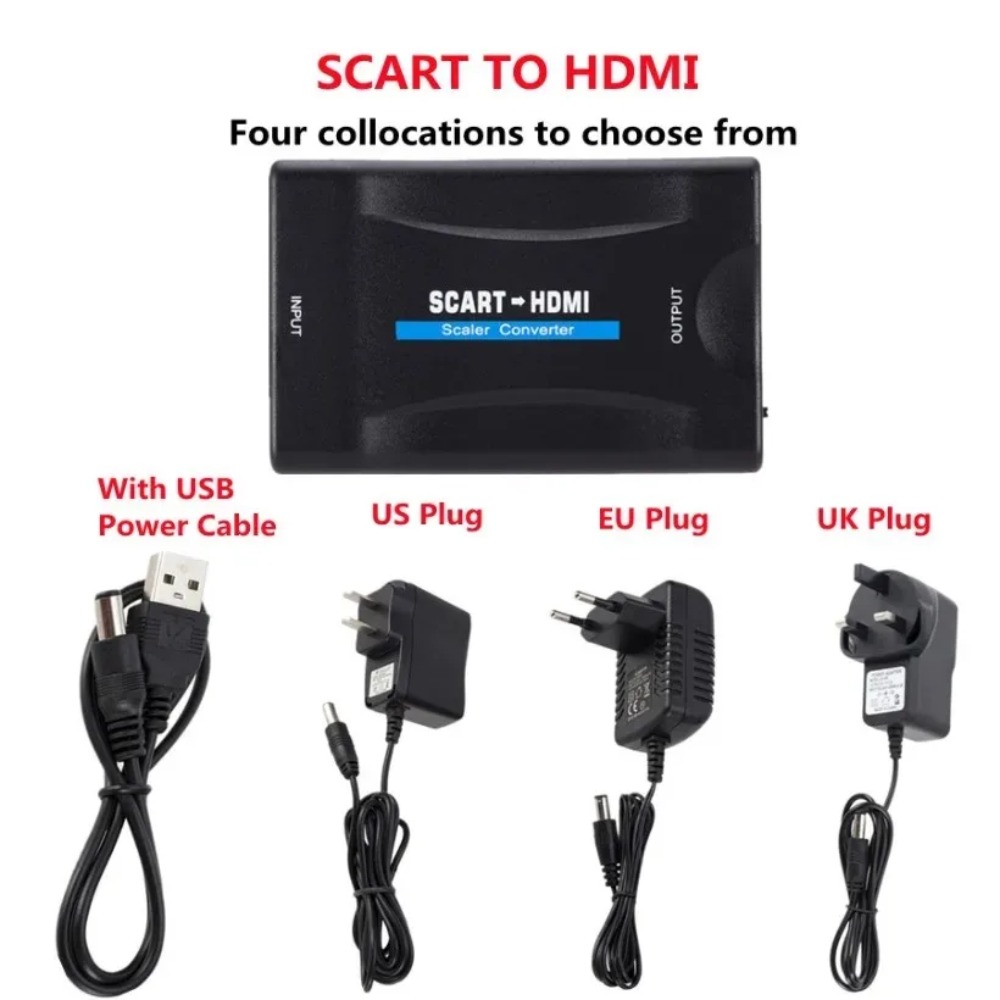 BGGQGG 1080P SCART TO HDMI Vid - Scart To Hdmi บทวิจารณ์และราคา